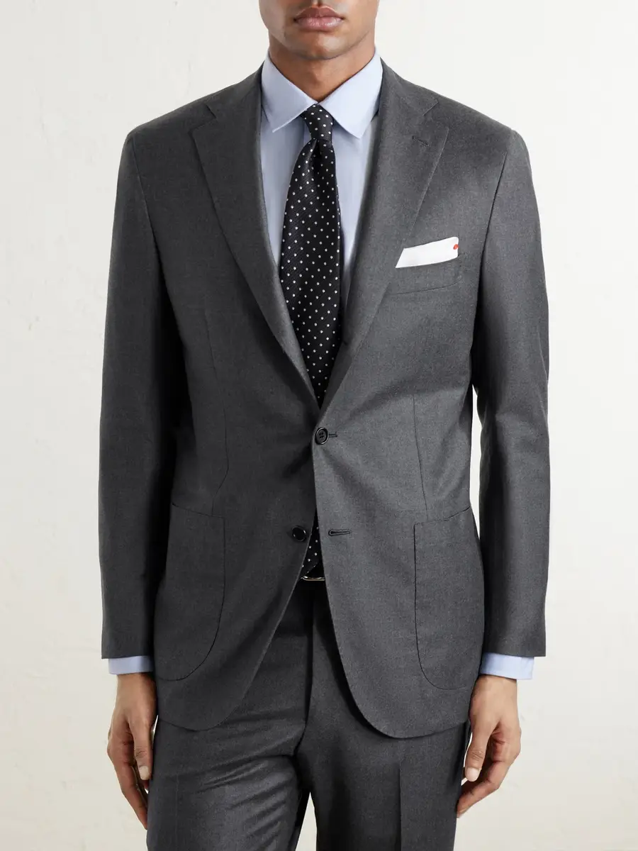 Kiton Brushed Wool Suit Jacket - Men | Thumbnail 3 Kiton Brushed Wool Suit Jacket - Men | Thumbnail 3