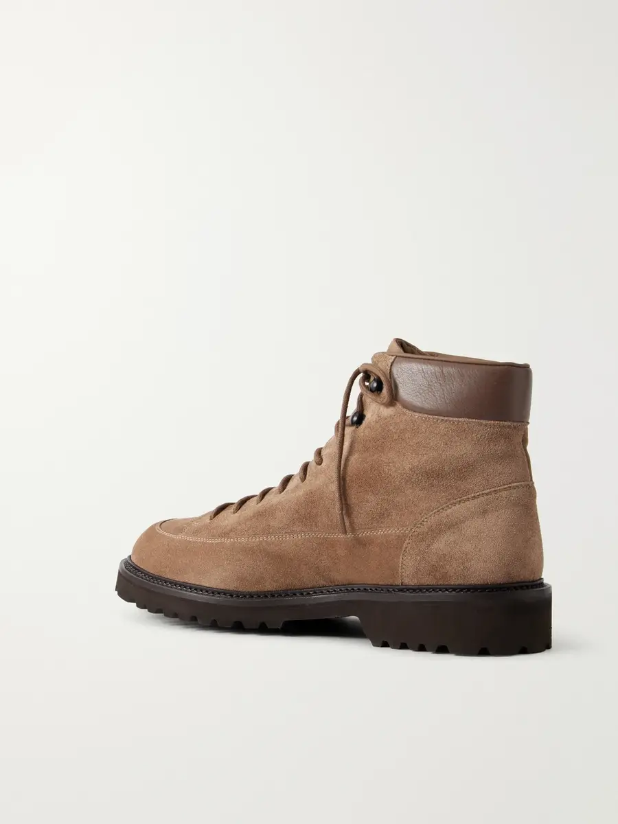Common Projects Piuma Leather-Trimmed Suede Hiking Boots - Men | Thumbnail 4 Common Projects Piuma Leather-Trimmed Suede Hiking Boots - Men | Thumbnail 4