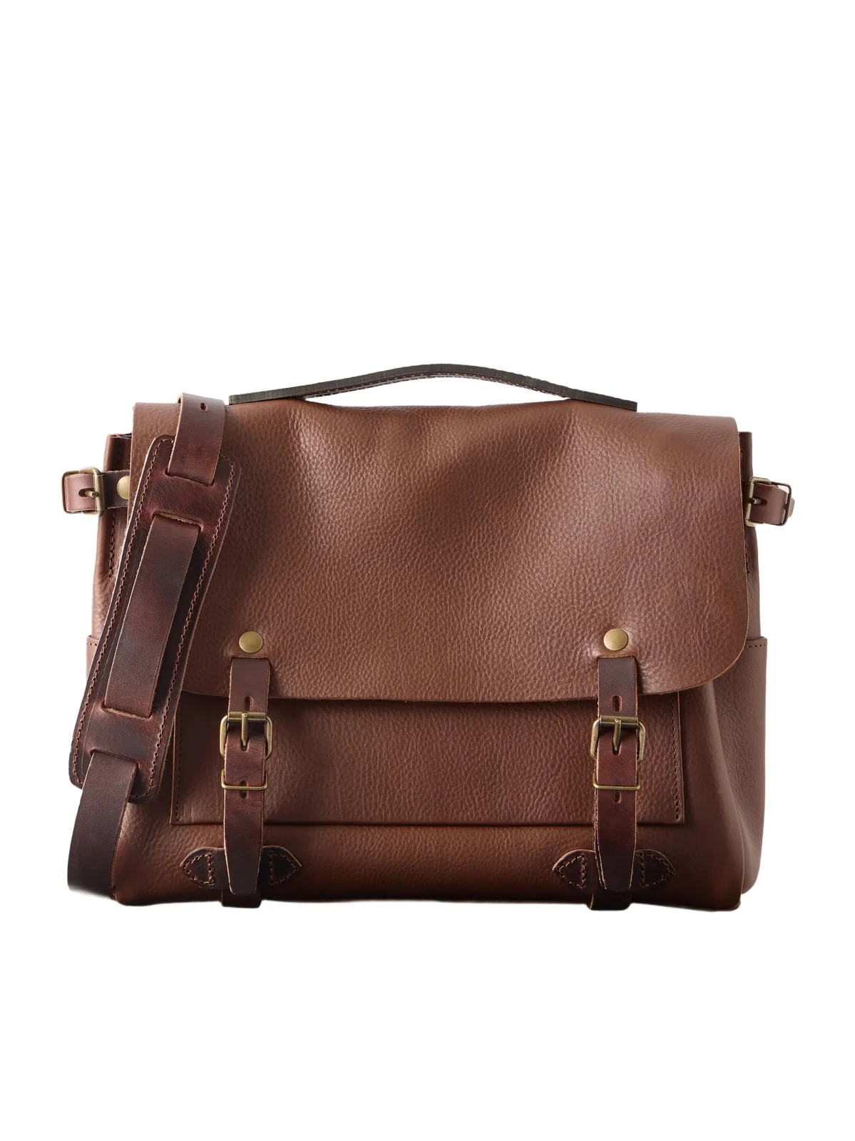 Éclair Leather Messenger Bag - Men