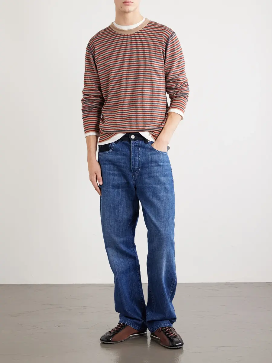 Wales Bonner Chant Striped Merino Wool Sweater - Men | Thumbnail 2