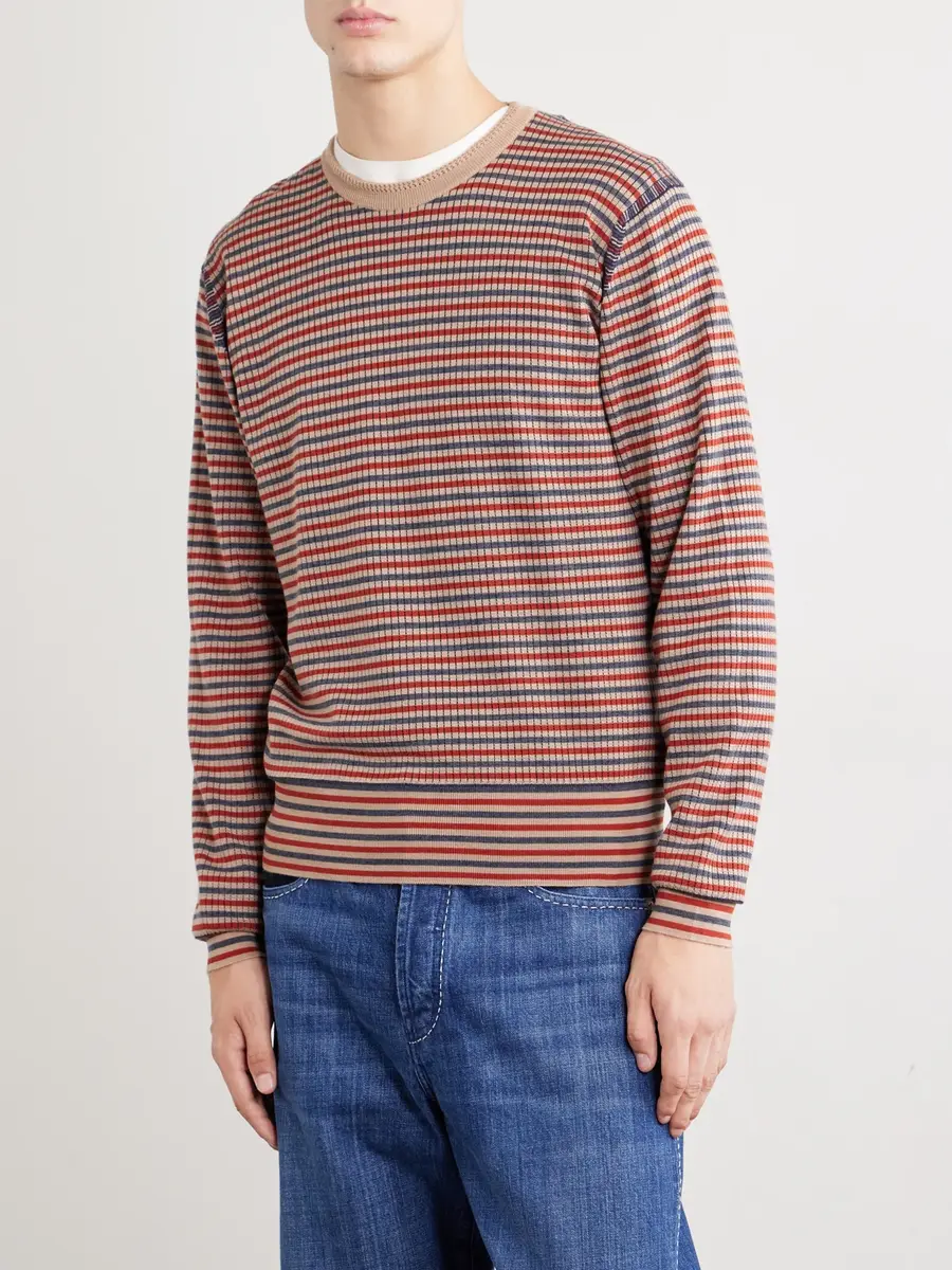 Wales Bonner Chant Striped Merino Wool Sweater - Men | Thumbnail 3