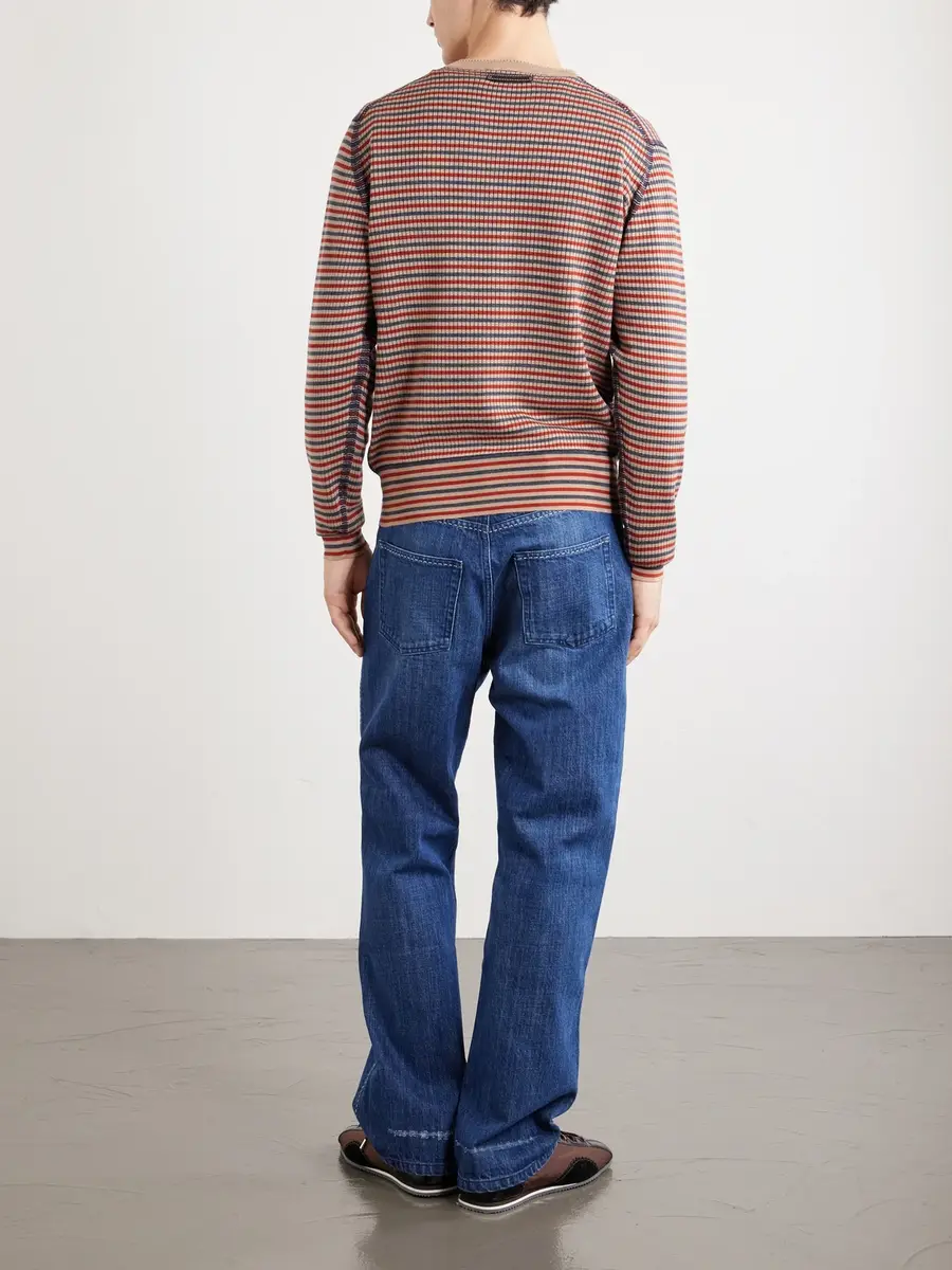 Wales Bonner Chant Striped Merino Wool Sweater - Men | Thumbnail 4