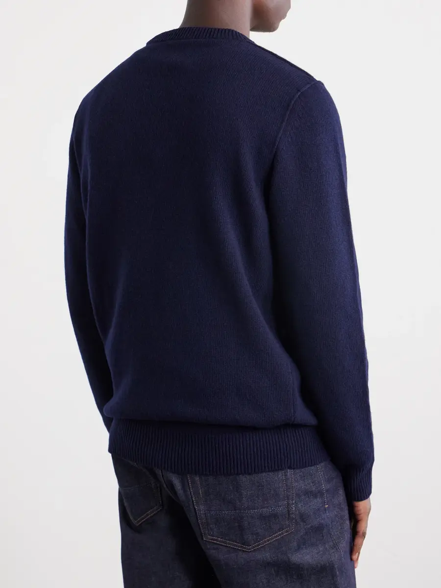 Stone Island Logo-Appliquéd Wool-Blend Sweater - Men | Thumbnail 4 Stone Island Logo-Appliquéd Wool-Blend Sweater - Men | Thumbnail 4