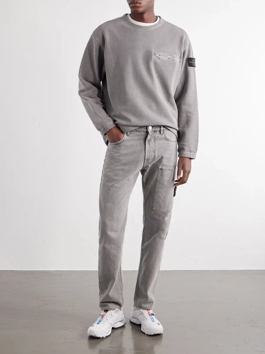 Stone Island Mineral-Dyed Cotton-Fleece Sweatshirt - Men | Thumbnail 2