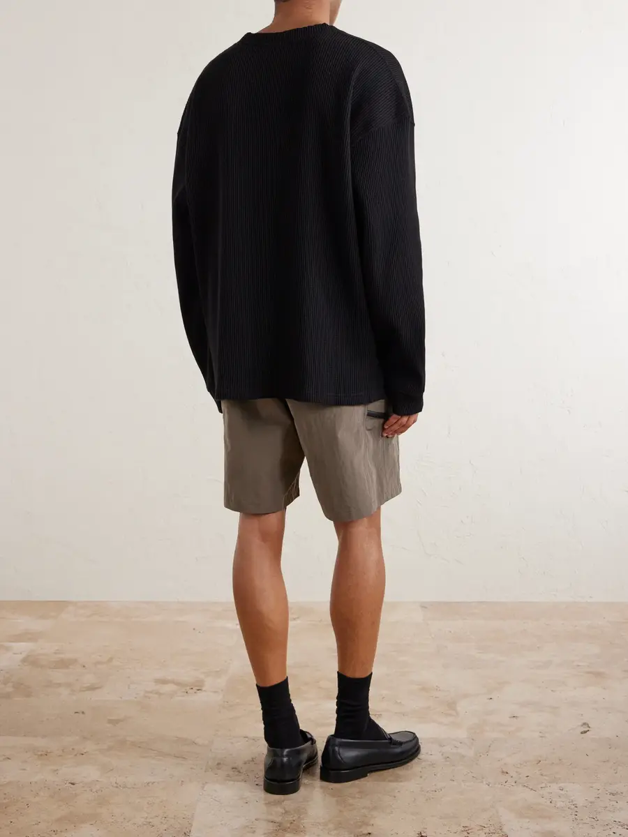 FrizmWORKS Oversized Waffle-Knit Cotton-Blend T-Shirt - Men | Thumbnail 4
