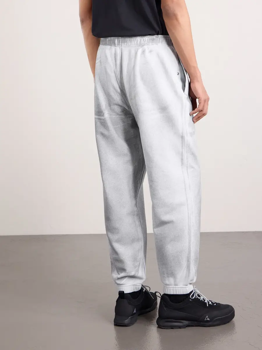 Stone Island Tapered Reflective Organic Cotton Fleece Sweatpants - Men | Thumbnail 4