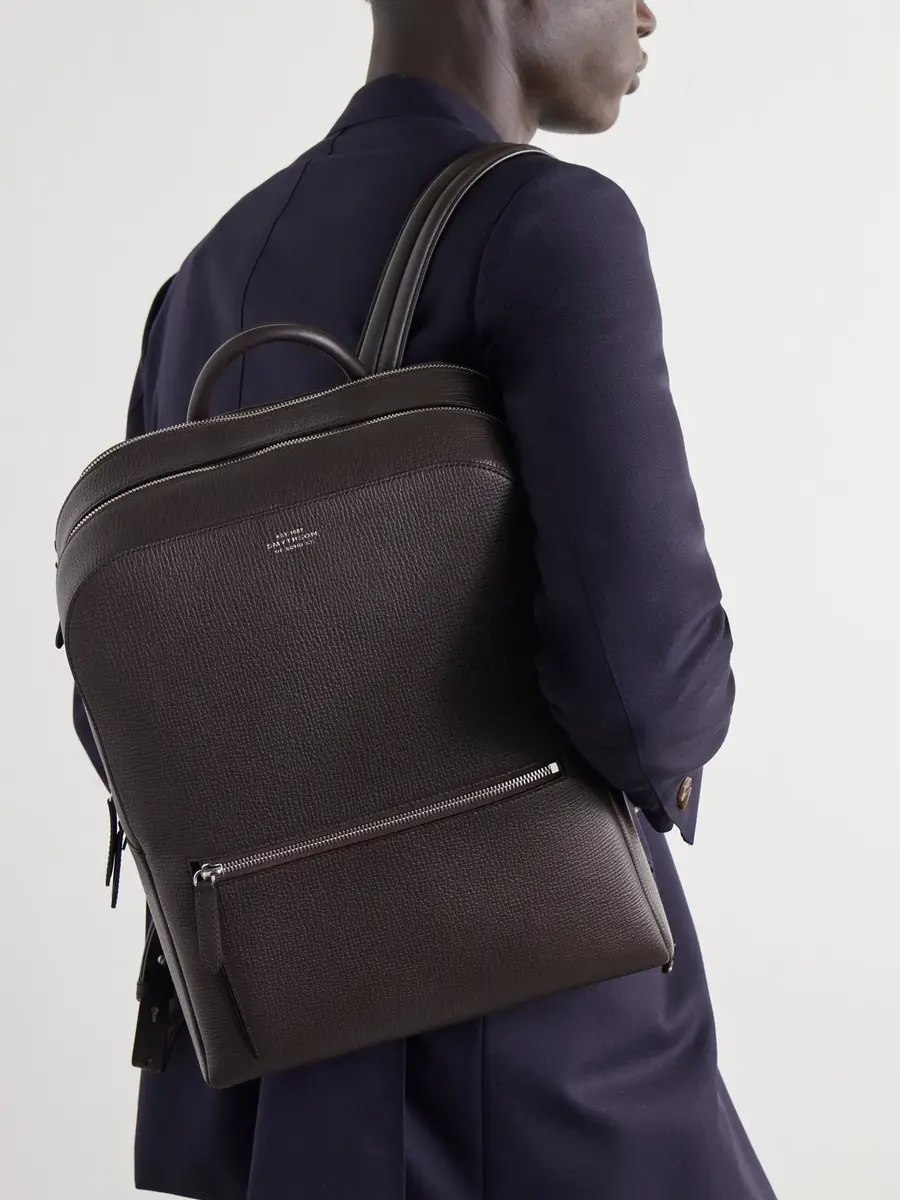 Smythson Full-Grain Leather Backpack - Men | Thumbnail 2 Smythson Full-Grain Leather Backpack - Men | Thumbnail 2