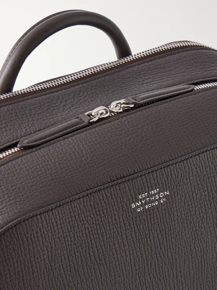 Smythson Full-Grain Leather Backpack - Men | Thumbnail 5 Smythson Full-Grain Leather Backpack - Men | Thumbnail 5