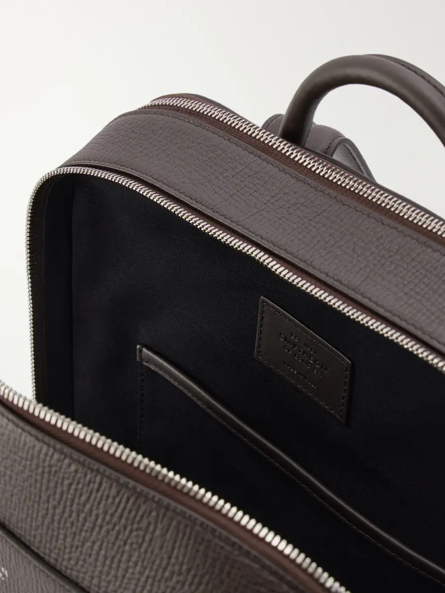 Smythson Full-Grain Leather Backpack - Men | Thumbnail 6 Smythson Full-Grain Leather Backpack - Men | Thumbnail 6