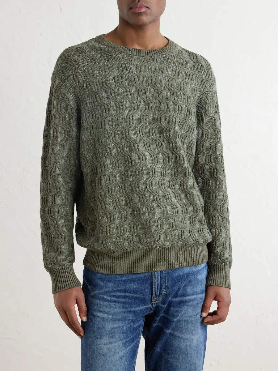 Aimé Leon Dore Cable-Knit Cotton-Blend Sweater - Men | Thumbnail 3