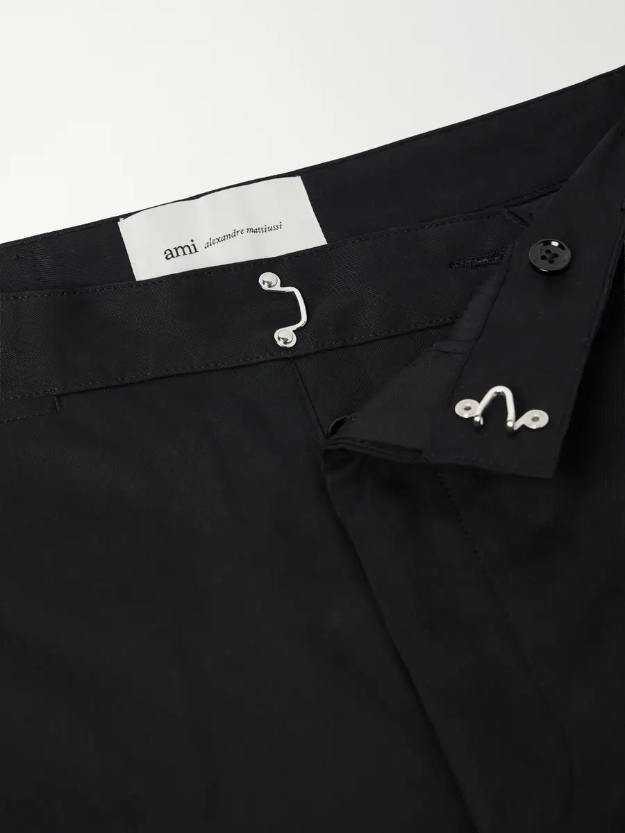 AMI PARIS Parisian-Fit Straight-Leg Cotton-Gabardine Trousers - Men | Thumbnail 6