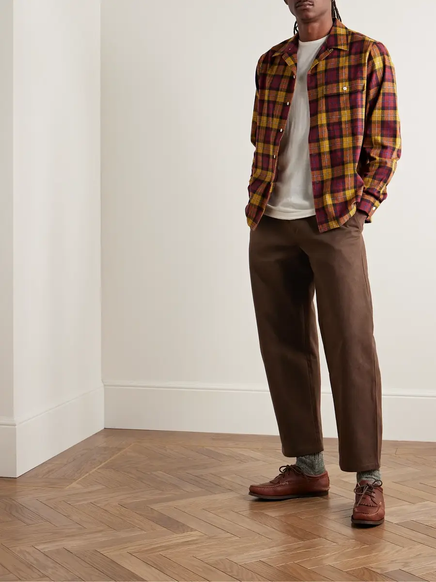 De Bonne Facture Balloon Tapered Cotton-Drill Trousers - Men | Thumbnail 2