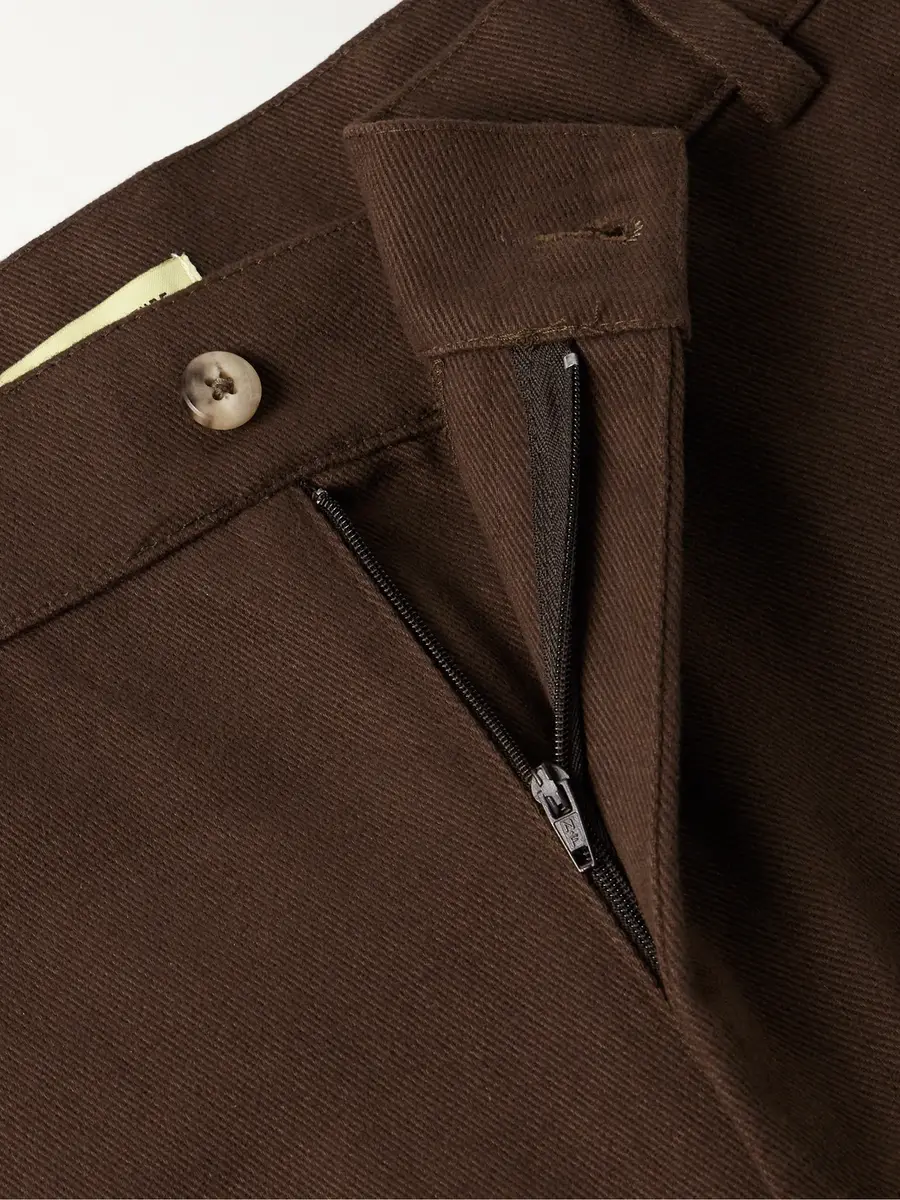 De Bonne Facture Balloon Tapered Cotton-Drill Trousers - Men | Thumbnail 5