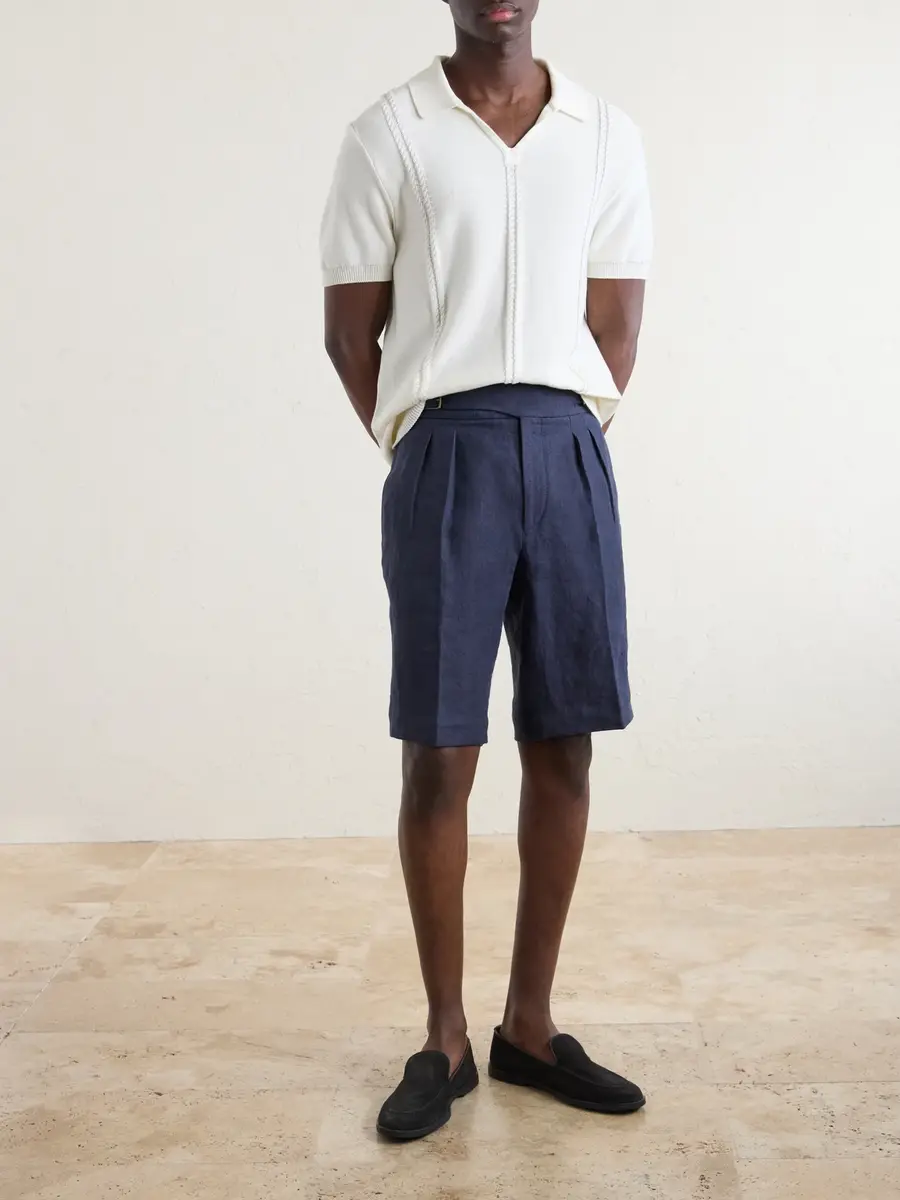 Anderson & Sheppard Gurkha Straight-Leg Wool-Blend Shorts - Men | Thumbnail 2 Anderson & Sheppard Gurkha Straight-Leg Wool-Blend Shorts - Men | Thumbnail 2