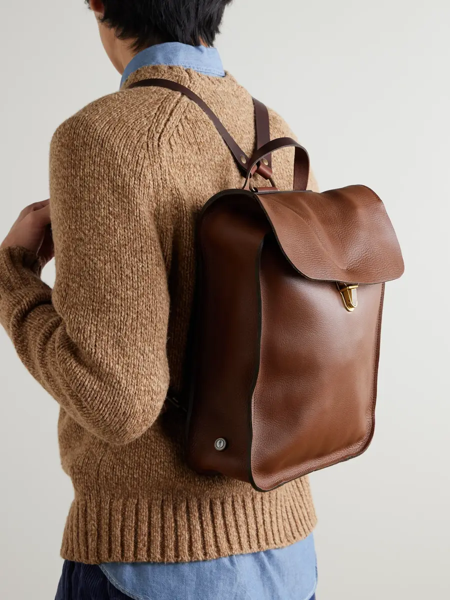 Bleu de Chauffe Full-Grain Leather Backpack - Men | Thumbnail 2