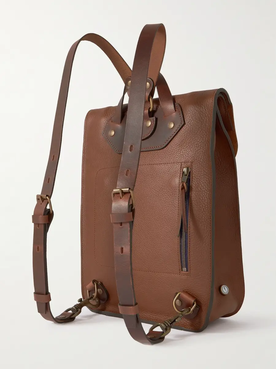 Bleu de Chauffe Full-Grain Leather Backpack - Men | Thumbnail 3