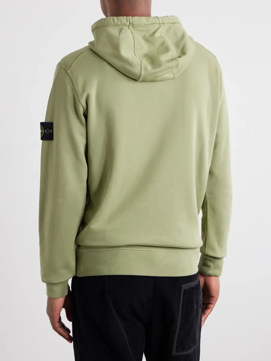 Stone Island Garment-Dyed Cotton-Fleece Hoodie - Men | Thumbnail 4 Stone Island Garment-Dyed Cotton-Fleece Hoodie - Men | Thumbnail 4