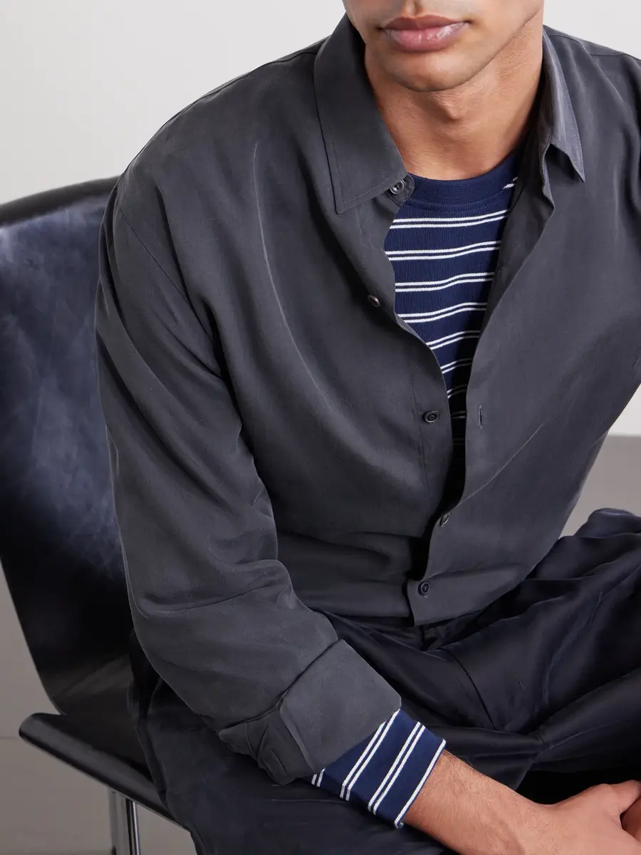 Kaptain Sunshine Silk-Gabardine Shirt - Men | Thumbnail 5 Kaptain Sunshine Silk-Gabardine Shirt - Men | Thumbnail 5
