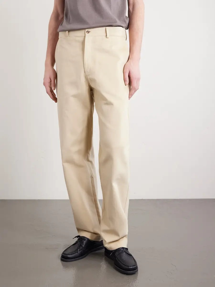 De Bonne Facture Balloon Tapered Cotton-Drill Trousers - Men | Thumbnail 3