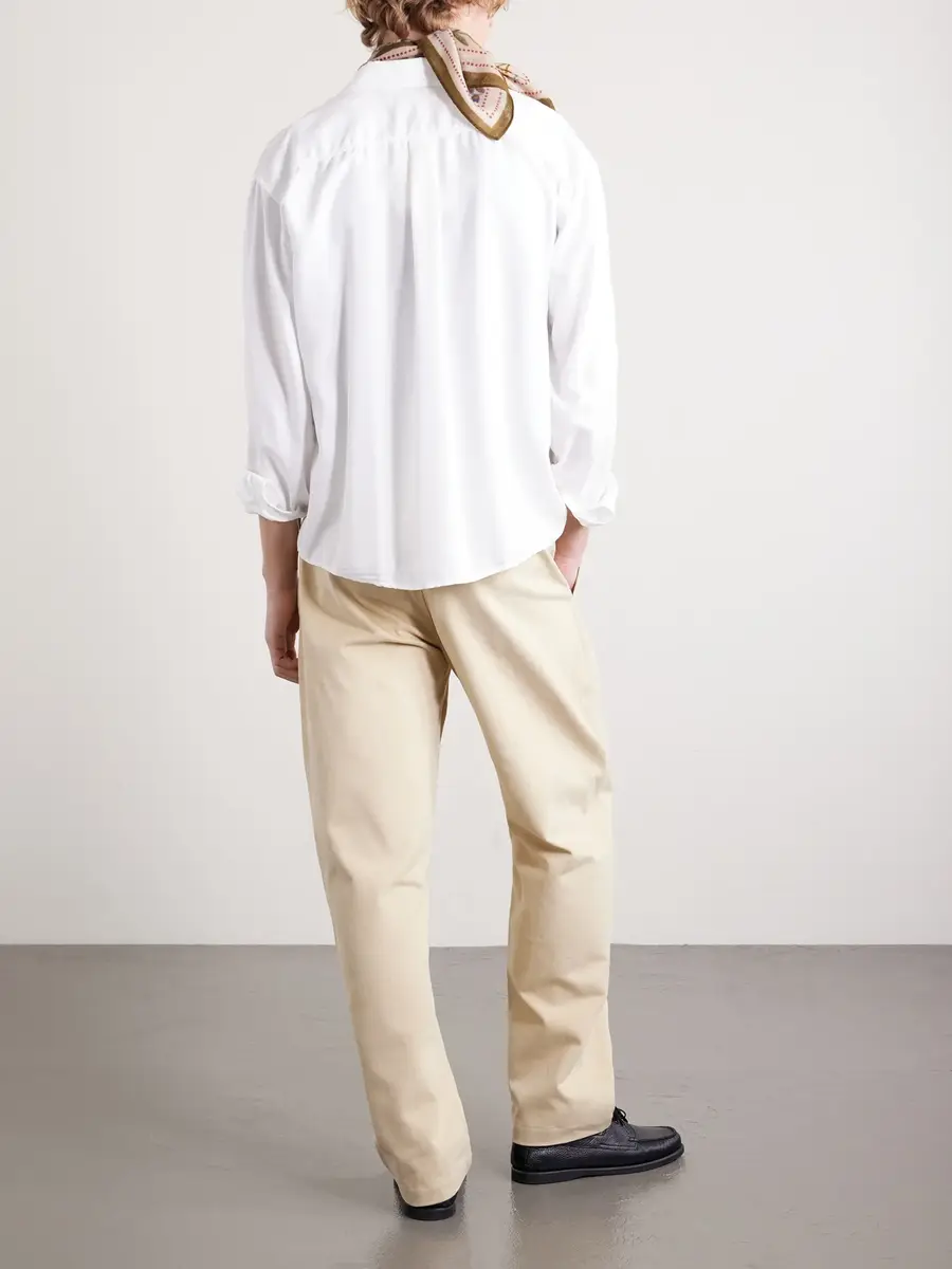 De Bonne Facture Balloon Tapered Cotton-Drill Trousers - Men | Thumbnail 4