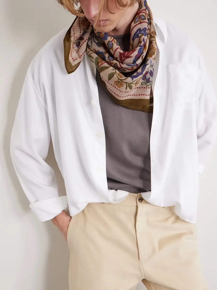 De Bonne Facture Balloon Tapered Cotton-Drill Trousers - Men | Thumbnail 6