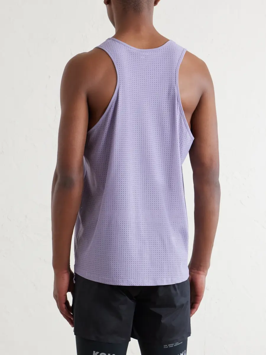 Satisfy Embellished Logo-Appliquéd Space-O™ Mesh Tank Top - Men | Thumbnail 4