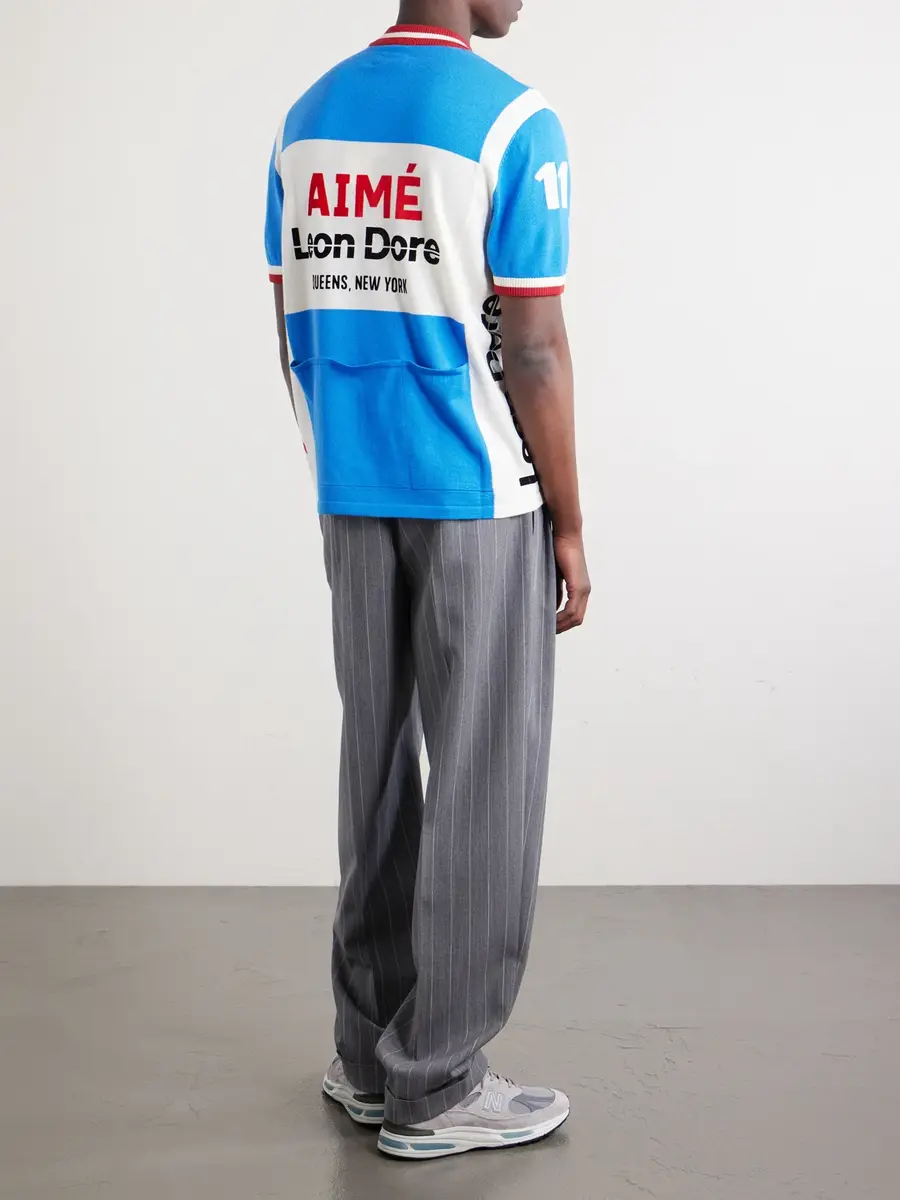 Aimé Leon Dore Logo-Detailed Merino Wool Half-Zip T-Shirt - Men | Thumbnail 4