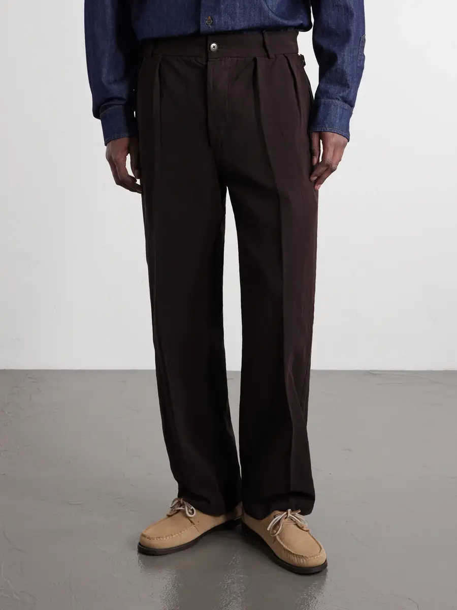 Kaptain Sunshine Straight-Leg Cotton and Linen-Blend Trousers - Men | Thumbnail 3