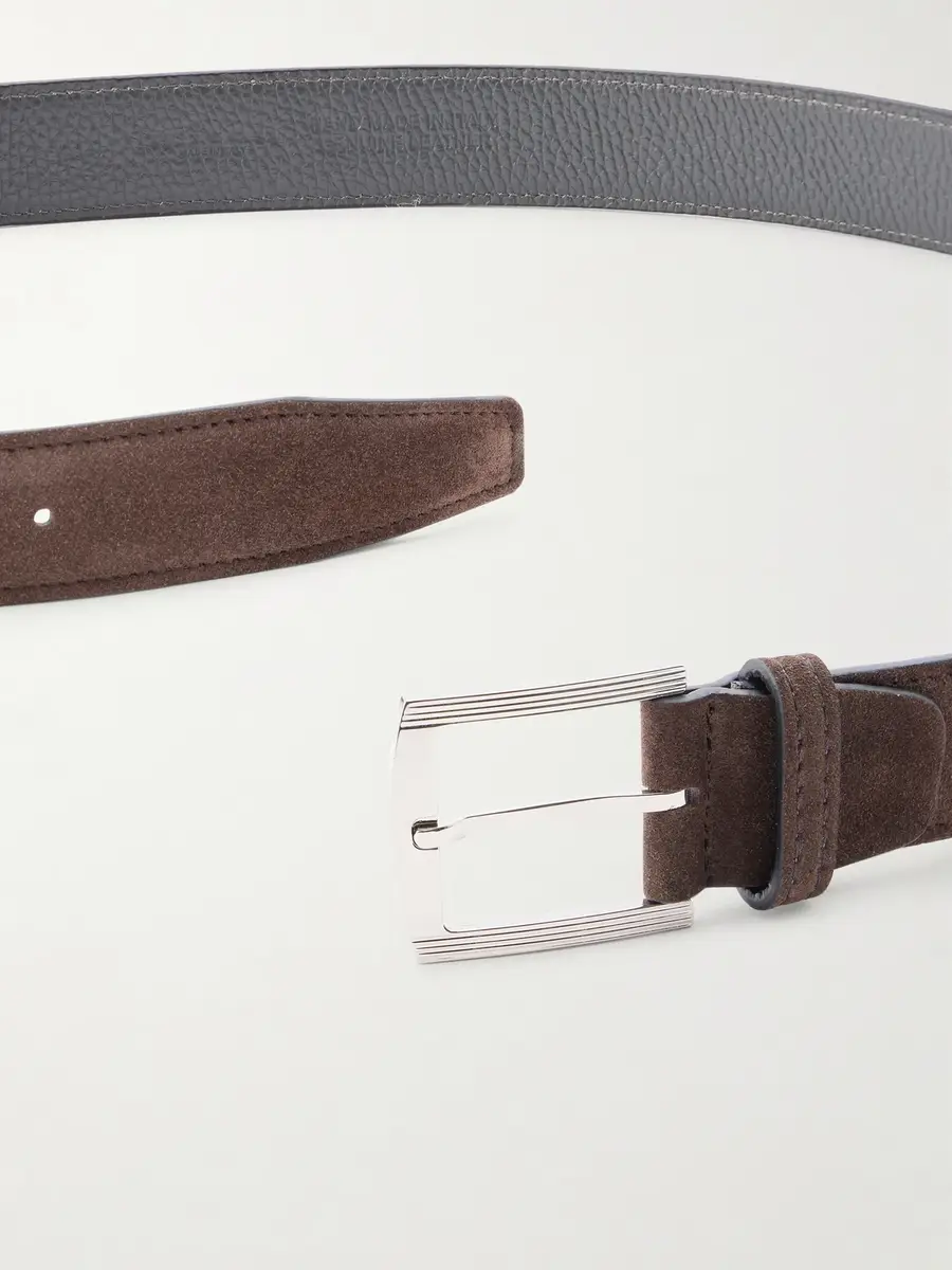Kiton 3.5cm Suede Belt - Men | Thumbnail 2 Kiton 3.5cm Suede Belt - Men | Thumbnail 2