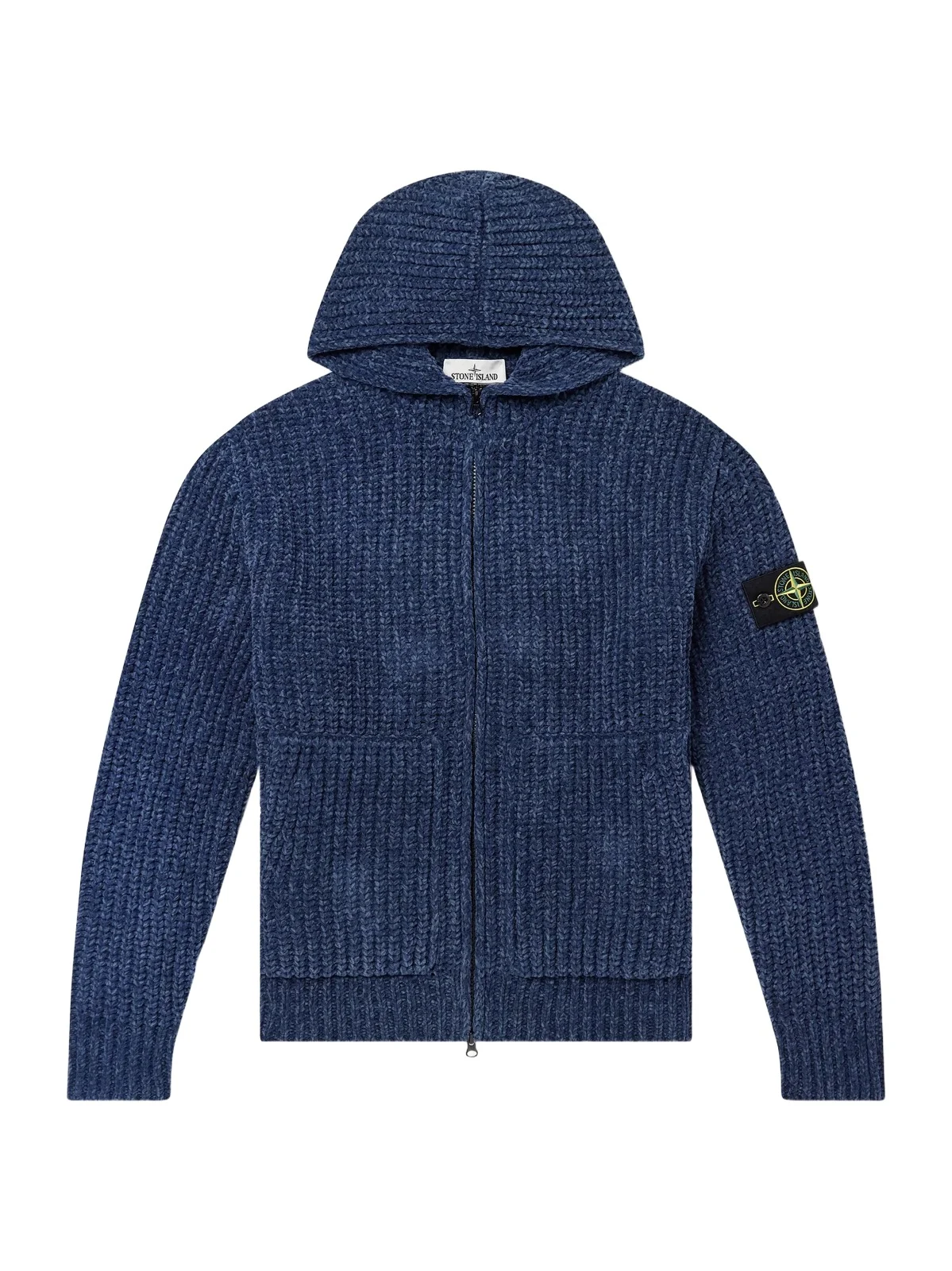 Knitted Mouliné Cotton-Chenille Zip-Up Hoodie - Men