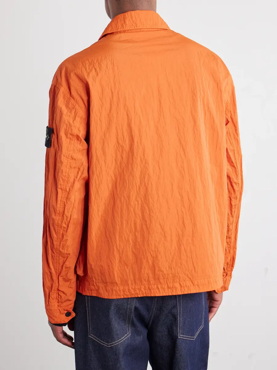 Stone Island Logo-Appliquéd Padded Garment-Dyed Crinkled Warp Rib Nylon-TC Jacket - Men | Thumbnail 4