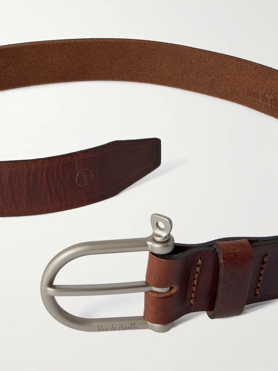 Bleu de Chauffe 3.5cm Manille Leather Belt - Men | Thumbnail 2 Bleu de Chauffe 3.5cm Manille Leather Belt - Men | Thumbnail 2