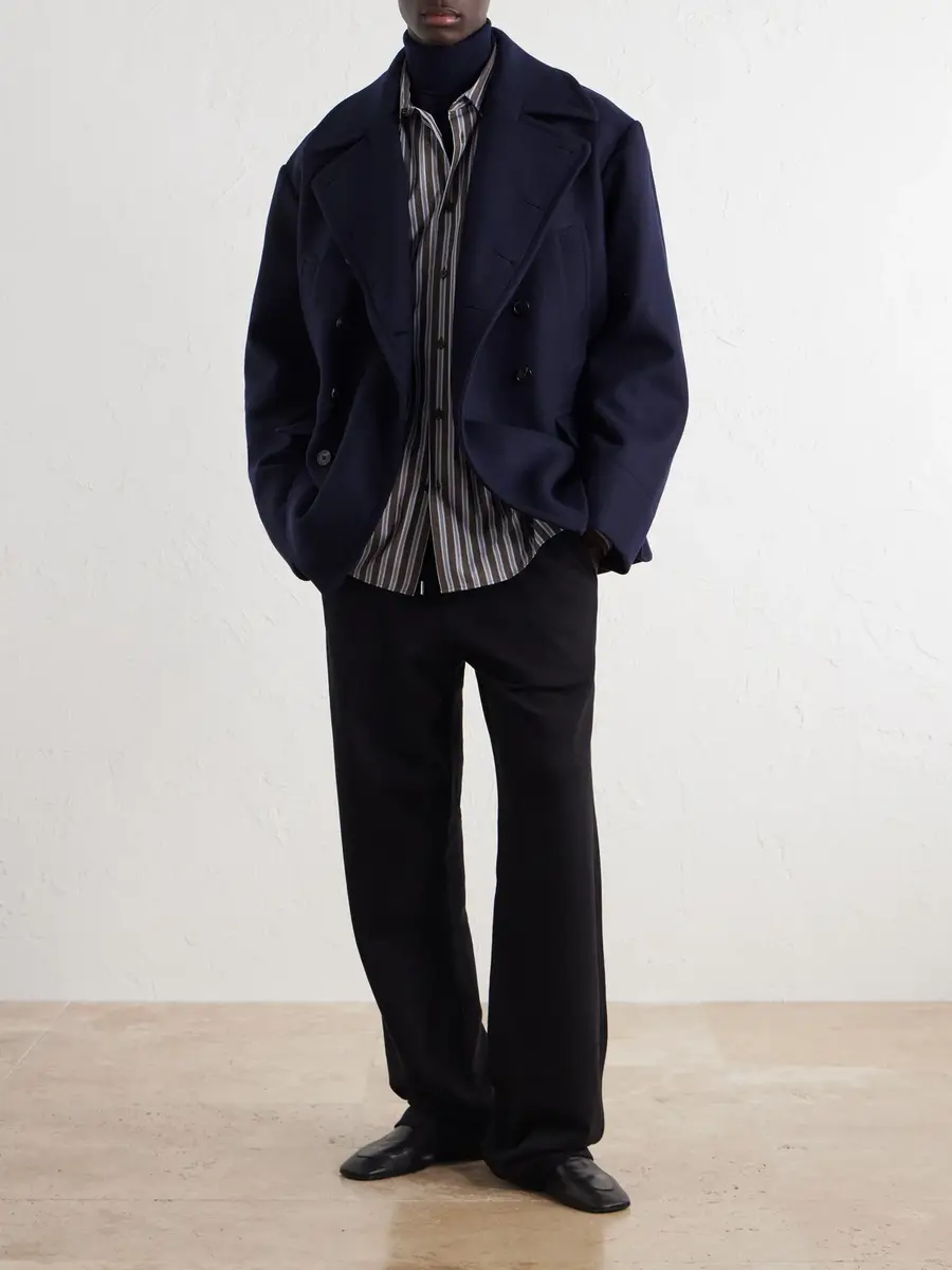 Dries Van Noten Double-Breasted Wool-Blend Coat - Men | Thumbnail 2 Dries Van Noten Double-Breasted Wool-Blend Coat - Men | Thumbnail 2