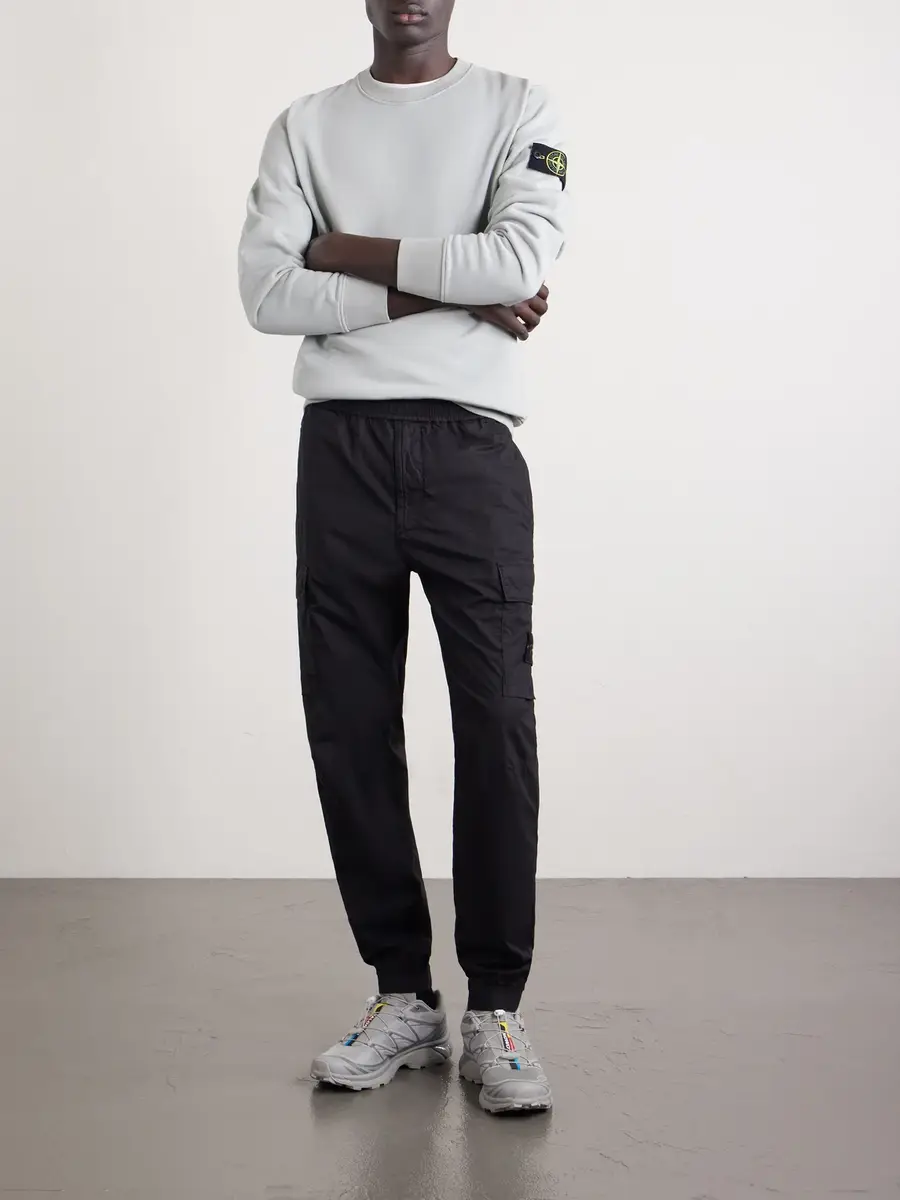 Stone Island Tapered Stretch-Cotton Shell Cargo Trousers - Men | Thumbnail 2 Stone Island Tapered Stretch-Cotton Shell Cargo Trousers - Men | Thumbnail 2