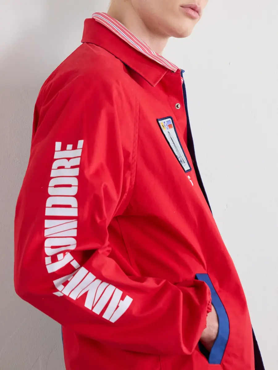 Aimé Leon Dore Logo-Print Colour-Block Cotton Overshirt - Men | Thumbnail 6