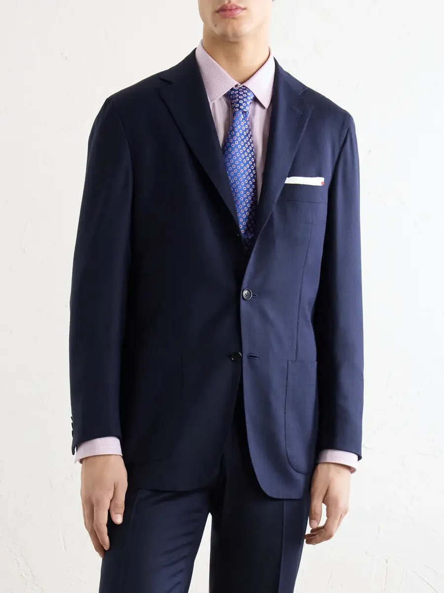 Kiton Virgin Wool Suit Jacket - Men | Thumbnail 3 Kiton Virgin Wool Suit Jacket - Men | Thumbnail 3