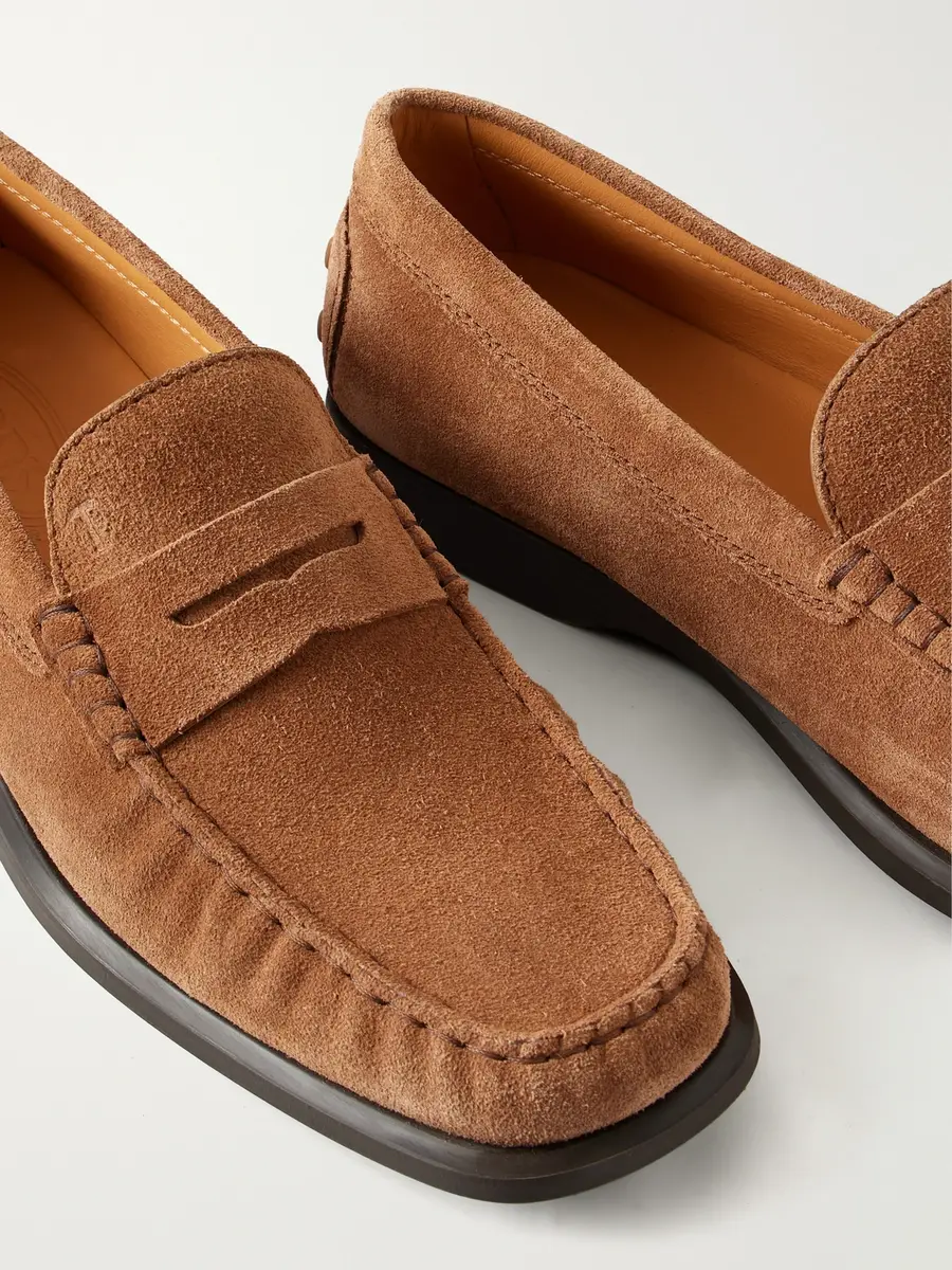 Tod's Gathered Suede Penny Loafers - Men | Thumbnail 5 Tod's Gathered Suede Penny Loafers - Men | Thumbnail 5