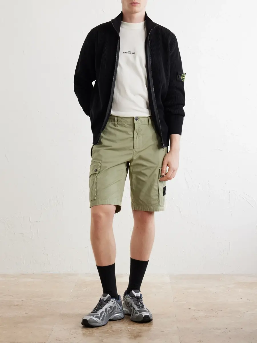 Stone Island Logo-Print Garment-Dyed Cotton-Jersey T-Shirt - Men | Thumbnail 2 Stone Island Logo-Print Garment-Dyed Cotton-Jersey T-Shirt - Men | Thumbnail 2