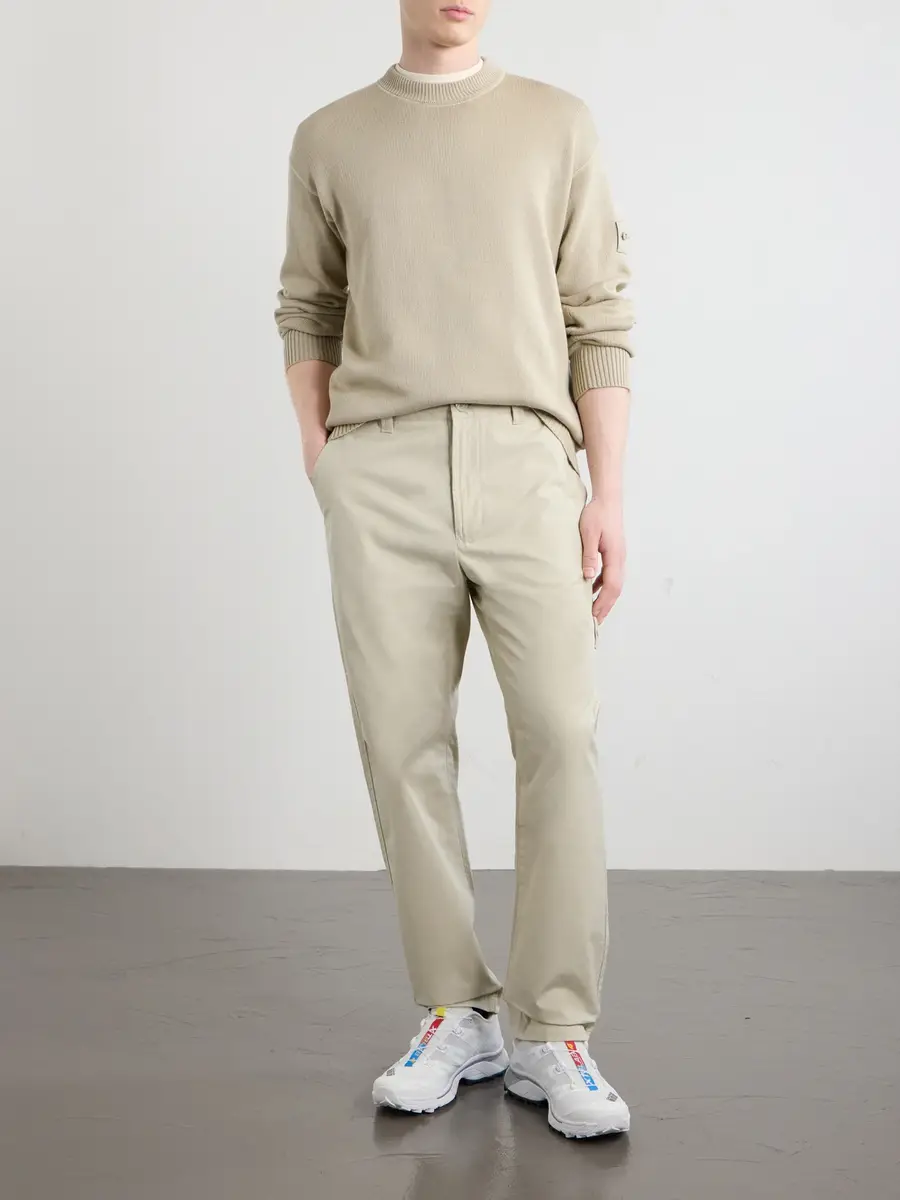 Stone Island STONE ISLAND GHOST Straight-Leg Logo-Appliquéd All-Weather Cotton-Canvas Chinos - Men | Thumbnail 2 Stone Island STONE ISLAND GHOST Straight-Leg Logo-Appliquéd All-Weather Cotton-Canvas Chinos - Men | Thumbnail 2