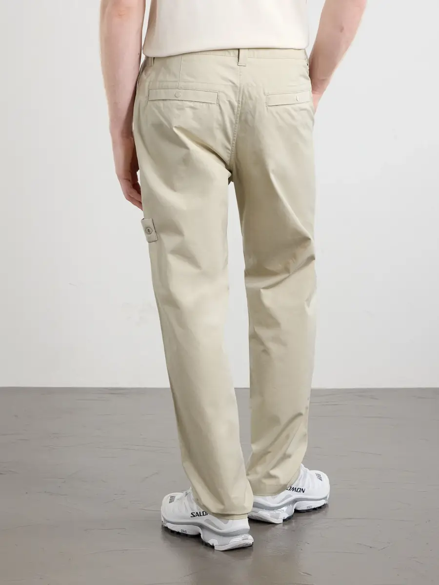 Stone Island STONE ISLAND GHOST Straight-Leg Logo-Appliquéd All-Weather Cotton-Canvas Chinos - Men | Thumbnail 4 Stone Island STONE ISLAND GHOST Straight-Leg Logo-Appliquéd All-Weather Cotton-Canvas Chinos - Men | Thumbnail 4