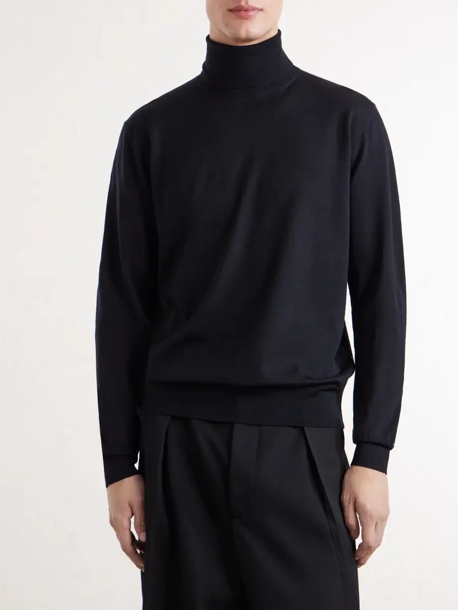 Dries Van Noten Merino Wool Rollneck Sweater - Men | Thumbnail 3
