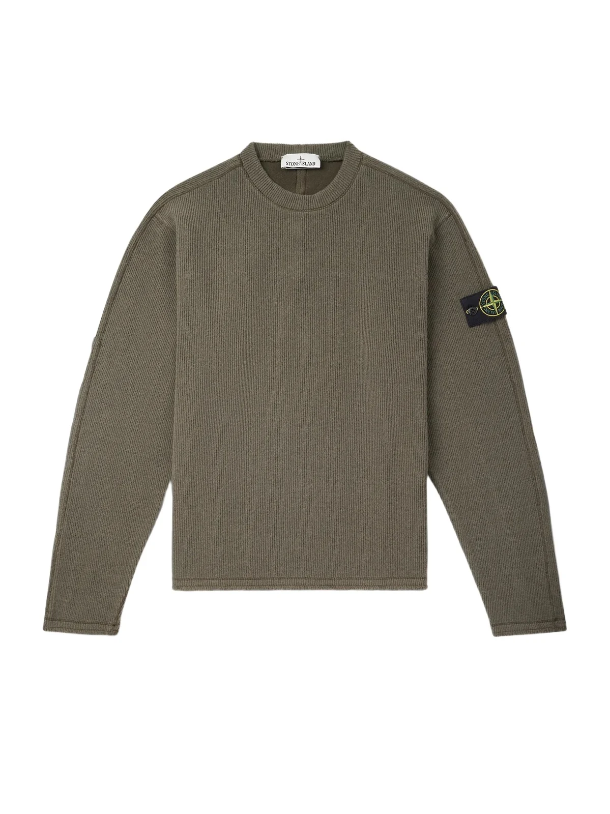Grosgrain-Trimmed Garment-Dyed Ribbed Wool-Blend Sweatshirt - Men Grosgrain-Trimmed Garment-Dyed Ribbed Wool-Blend Sweatshirt - Men