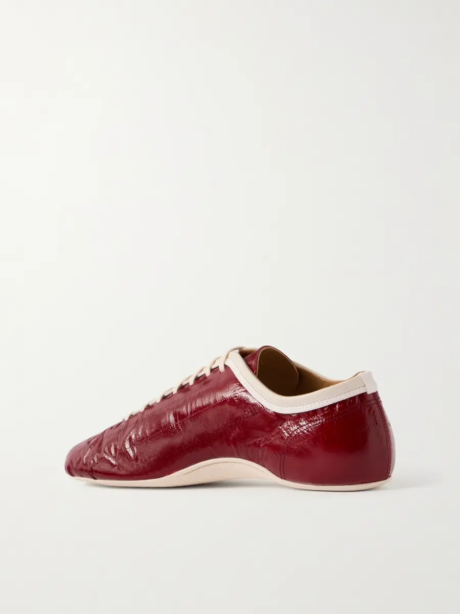 Dries Van Noten Glossed Leather Sneakers - Men | Thumbnail 4 Dries Van Noten Glossed Leather Sneakers - Men | Thumbnail 4