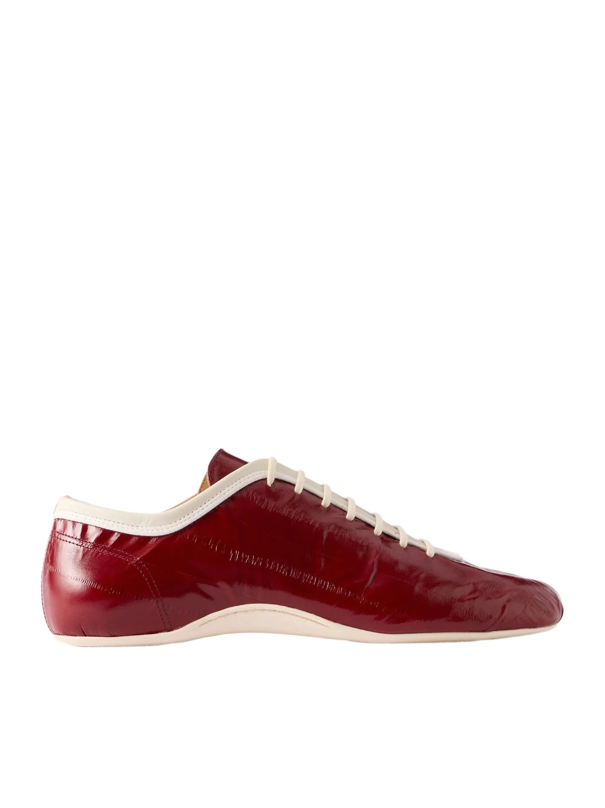 Glossed Leather Sneakers - Men