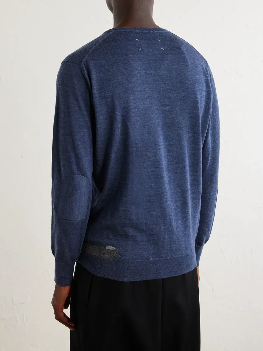 Maison Margiela Wool-Blend Mended Sweater - Men | Thumbnail 4 Maison Margiela Wool-Blend Mended Sweater - Men | Thumbnail 4