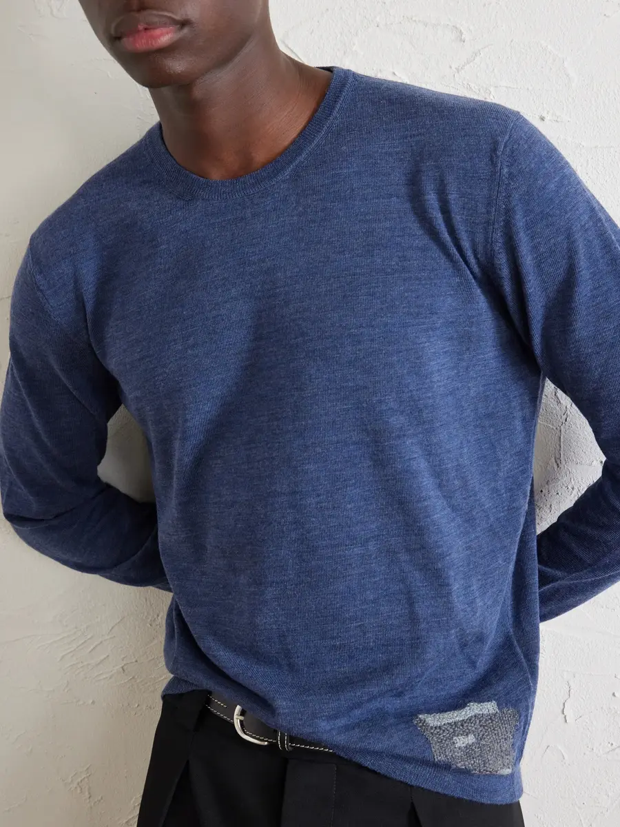 Maison Margiela Wool-Blend Mended Sweater - Men | Thumbnail 5 Maison Margiela Wool-Blend Mended Sweater - Men | Thumbnail 5