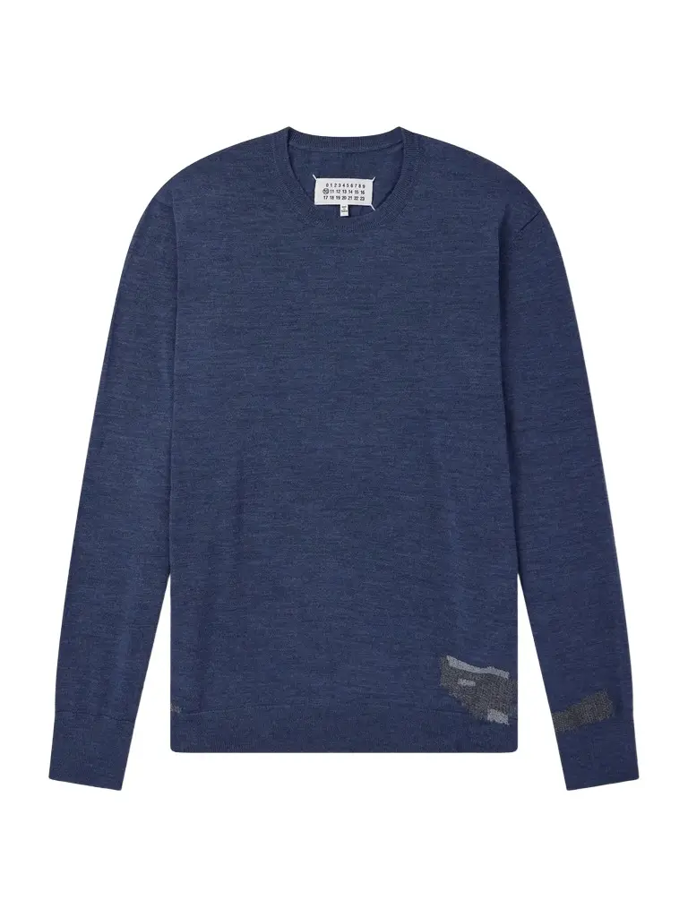 Maison Margiela Wool-Blend Mended Sweater - Men