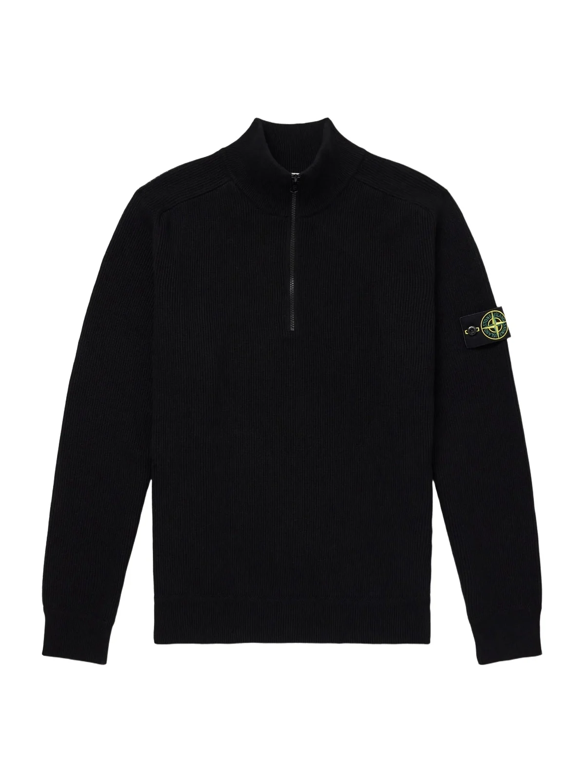 Stone Island Ribbed Organic Cotton Zip-Up Sweater - Men