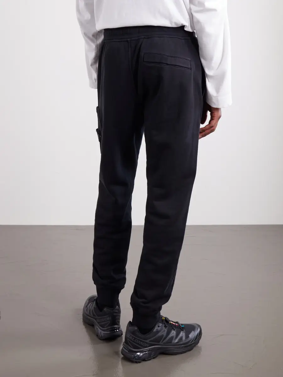 Stone Island Straight-Leg Garment-Dyed Cotton-Fleece Sweatpants - Men | Thumbnail 4 Stone Island Straight-Leg Garment-Dyed Cotton-Fleece Sweatpants - Men | Thumbnail 4
