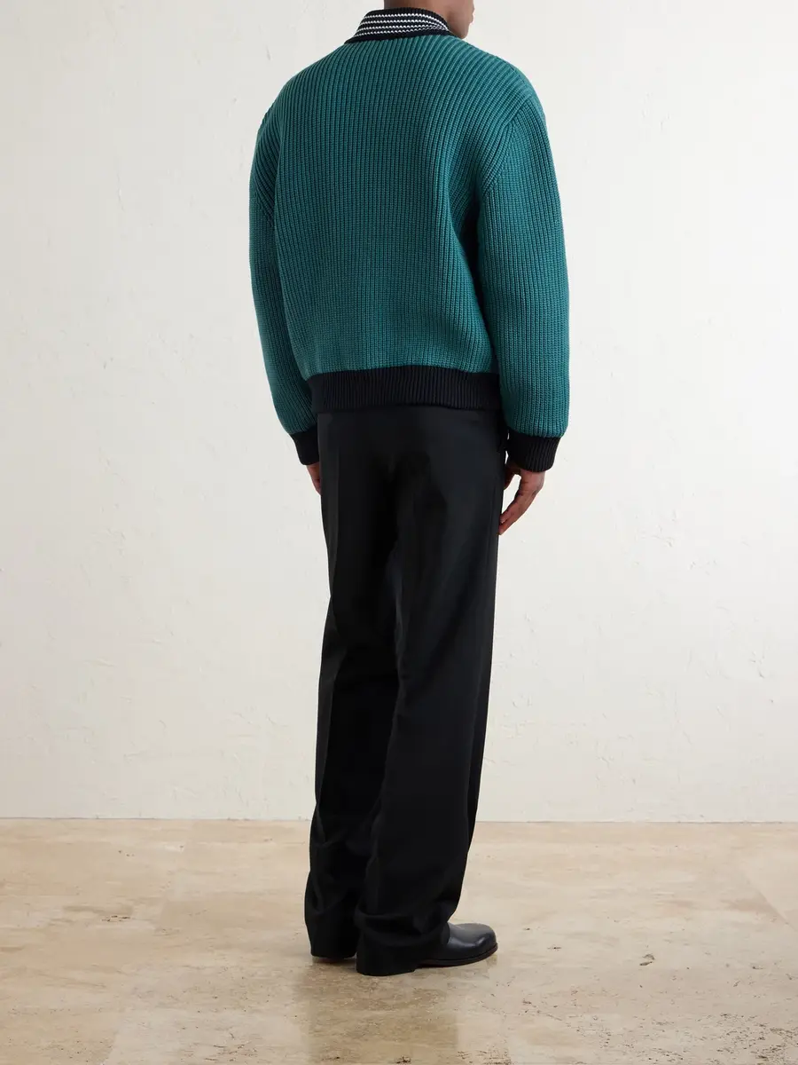 Aimé Leon Dore Reversible Knitted Cotton-Blend Bomber Jacket - Men | Thumbnail 4 Aimé Leon Dore Reversible Knitted Cotton-Blend Bomber Jacket - Men | Thumbnail 4